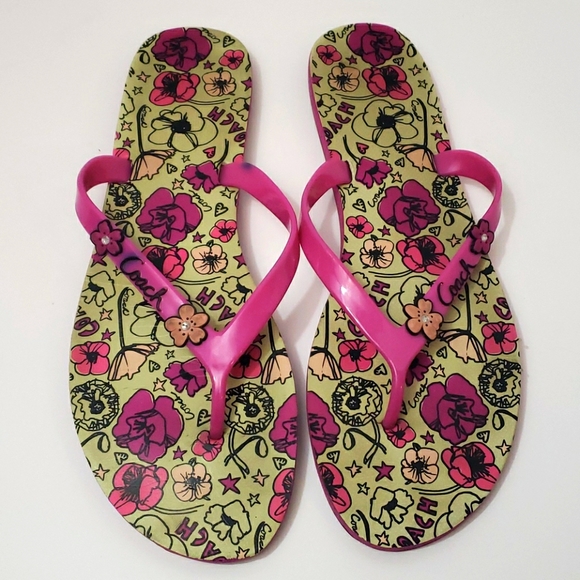 coach flip flops size 11